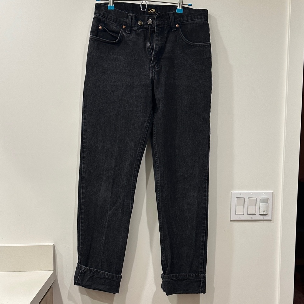 LEE straight leg black vintage jeans 31x34